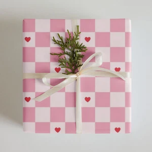 Valentine's Day Wrapping Paper - Romantic White Hearts Design, Perfect Gift Wrap - Picture 1 of 1