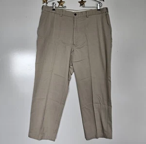 Haggar Black Label Stretch Pleated Pants 38x28 Preppy 100% Cotton Dark Academia  - Picture 1 of 12