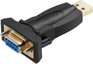 USB to RS232 Adapter with FTDI Chip, DB9 Serial Female Converter black - Picture 1 of 9