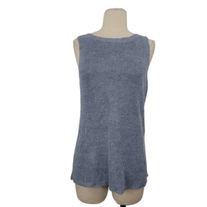 Camiseta sin mangas Eileen Fisher tejida de lino orgánico para mujer XS azul sin mangas minimalista - Imagen 1 de 8