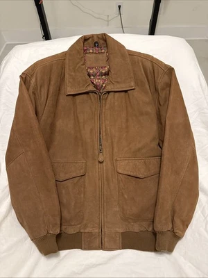 Chaqueta bomber vintage grande Hunt Club forrada cuero genuino como nueva Foto 1 de 4