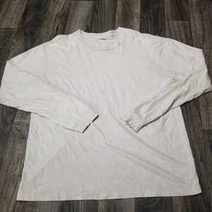 John Elliot Pullover White Longsleeve Shirt Size 4 Men’s XL (Stained) - Picture 1 of 11