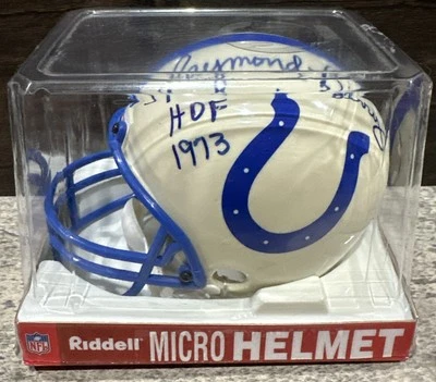 Raymond Berry Signed Autographed Micro Helmet Riddell HOF '73 Baltimore Colts - Image 1 of 4