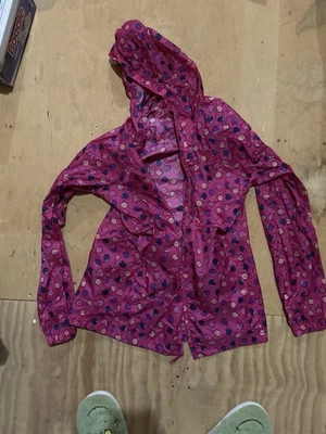 Lands End Rain Coat Youth Girls XL size 16  Hooded Windbreaker - Image 1 of 3