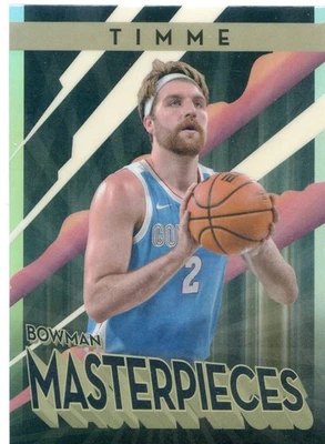 2022-23 Bowman Best University U DREW TIMME #BM-5 MASTERPIECES SILVER REFRACTOR - Image 1 of 2