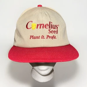 Vintage CORNELIUS SEEDS K-Products cappello cap snapback beige fattoria Made In USA - Foto 1 di 7