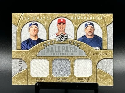 LUDWICK/LEE/CABRERA/JOVEN/CAMPISTA/MARRÓN 2009 UD Ballpark Collection #/200 Foto 1 de 2