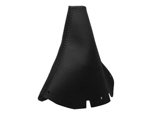 Schwarz Faden Echtleder Schaltmanschette Schaltsack Für NISSAN NAVARA D40 04-15 - Bild 1 von 1