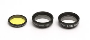 Leica Leitz Nahlinse 1 "HEPRO" + 2 "HEPIK" + Gelbfilter 1 Filtergewinde E19 - Picture 1 of 2