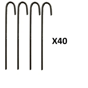 40 PEZZI FERRO FERMO ALTEZZA 22 CM DIAMETRO 6 FERRETTO FERMATELO FERMATUBO - Foto 1 di 1