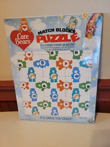 Vintage 1983 Care Bears Match Blocks Puzzle 9 Pieces - Brand New & Sealed - Picture 1 of 2