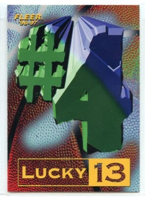 Tarjeta de canje de novato Fleer "Lucky 13" 1996-97 - #4 de 13 - Stephon Marbury Foto 1 de 2