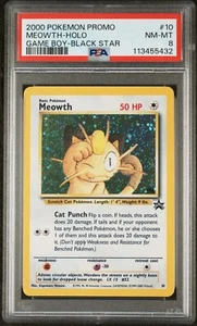 2000 Pokemon Promo Black Star 10 Meowth - Holo Game Boy - PSA 8 - Bild 1 von 2