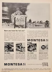 Montesa 250 Diablo 175 Impala Sport 175 Enduro 1965 anuncio impreso original para motocicleta - Imagen 1 de 1