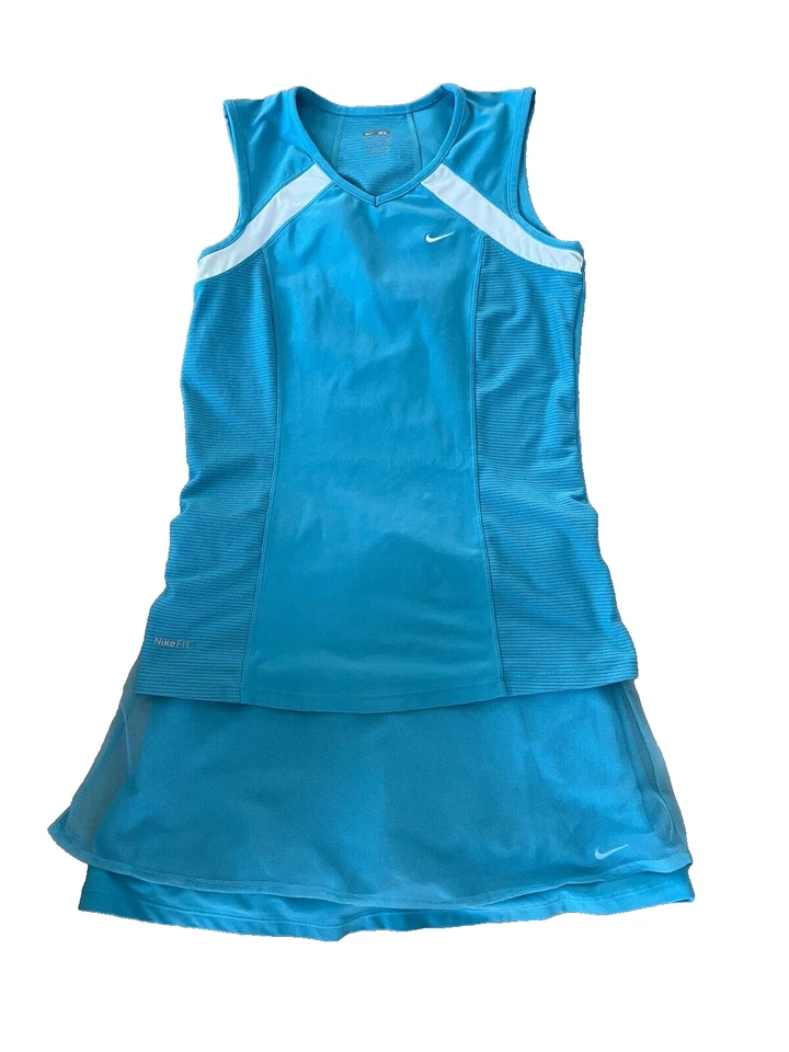 NikeCourt Dri-FIT Conjunto Tenis Niña Azul Teal 2 Piezas Talla XL (16) Foto 1 de 4