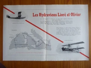 1930'S PUB LIORE OLIVIER HYDRAVION MEDITERRANEE NIEUPORT ASTRA BREGUET HALLO AD - Picture 1 of 2