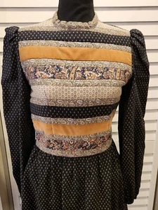 Suttles & Seawinds Vicki Lynn Bardon Patchwork Paisley Dress Size S - Picture 1 of 12