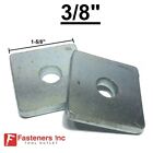 3/8" x 1-5/8" Strut Bearing Plate Square Washers Steel Zinc for Unistrut Channel