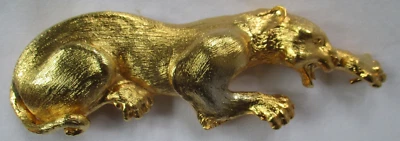 CHRISTOPHER ROSS 1985 HEBILLA DE CINTURÓN PANTERA DORADA - NUEVO STOCK ANTIGUO Foto 1 de 4