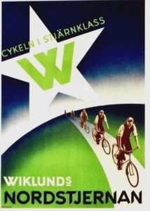 Original Vintage Poster NORTH STAR BICYCLES SWEDEN um 1940 - Bild 1 von 1