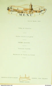 Menu Saint Barbe 1954 - Picture 1 of 1
