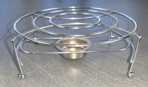Stövchen Warmhalteplatte für 1 Teelicht geeignet verchromtes Metall - Bild 1 von 4