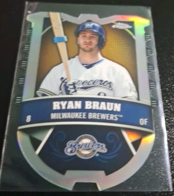 2014 TOPPS CHROME CONNECTIONS DIE-CUT SP #CC-RB RYAN BRAUN MILWAUKEE BREWERS - Image 1 of 2