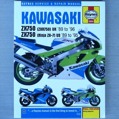Kawasaki Ninja 750 ZX 7 ZX7 ZX750 ZX7R HAYNES 1989-1995 MANUAL DE REPARACIÓN 2054 Foto 1 de 3