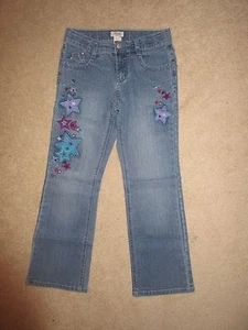 JEANS - Girls' - CIRCO - Medium Blue - Star Appliqué - Sz 8 - Picture 1 of 6