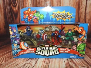 SUPERHERO SQUAD: Secret Wars 2008 4-Figure Multi-Pack NEW Wrecker Hawkeye Capt - Picture 1 of 15