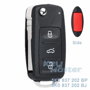 for VW Volkswagen Jetta Tiguan Passat Keyless-Go Flip Remote Key 5K0 837 202 BP - Picture 1 of 5