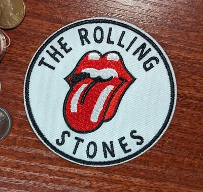 The Rolling Stones Band Patch 60s Classic Rock N Roll Embroidered Iron On 3" - Image 1 of 3