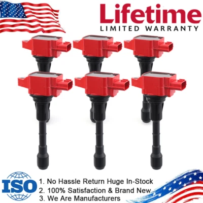 6 Ignition Coils Pack For 2007-2020 Nissan Murano Infiniti Maxima 3.5L V6 UF550 - Image 1 of 4