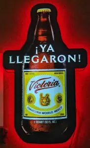 NUOVO Victoria Beer Birra Bottiglia Birra Colore Insegna Illuminata LED - Vedi Video - Foto 1 di 10