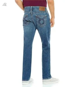 Big Star Vintage Jeans Union Straight Leg Mid Rise Omega Embroidered 33S 38R - Picture 1 of 8