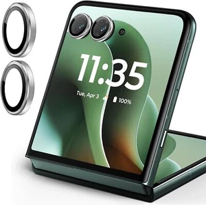 2 pares de cubiertas de lente para Motorola Razr 2025 resistente a arañazos con bordes de aluminio - Imagen 1 de 14
