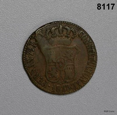1823 ESPAÑA BARCELONA 3 CUARTOS BRONCE! #8117 Foto 1 de 2