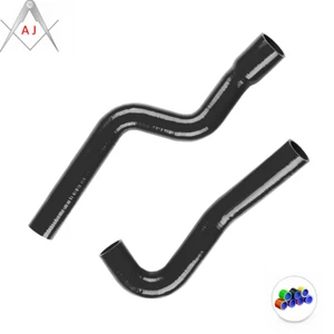 Black For 08 Jeep Wrangler JK 2.8CRD 2007-2010 EEP/JK Silicone Intercooler Hose - Picture 1 of 3