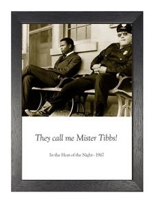 In der Hitze der Nacht 1967 amerikanisches Drama Film Zitat Poster Mister Tibbs - Bild 1 von 3