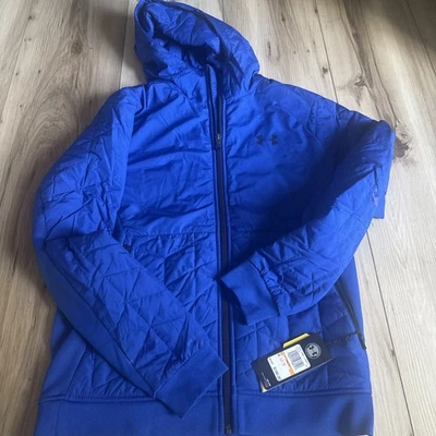 Jaqueta masculina Under Armour UA ColdGear Reactor acolchoada azul pequena nova com etiquetas  - Imagem 1 de 4