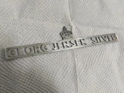Placa de plata Georg Jensen de joyero de plata de ley años 20 Foto 1 de 4