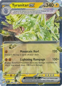 UR-01 Holo Tyranitar ex 066/197 Doble Raro SV03: Llamas de Obsidiana - Imagen 1 de 1