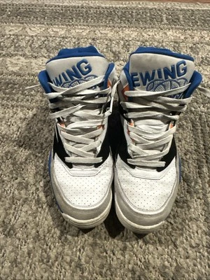 Ewing 33 Hi White Blue Orange Size 10.5  Basketball Shoes Used - Image 1 of 4