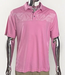 Nicklaus Eco Choice Polo da Golf Rosa Tropicale Floreale Uomo L - Foto 1 di 11