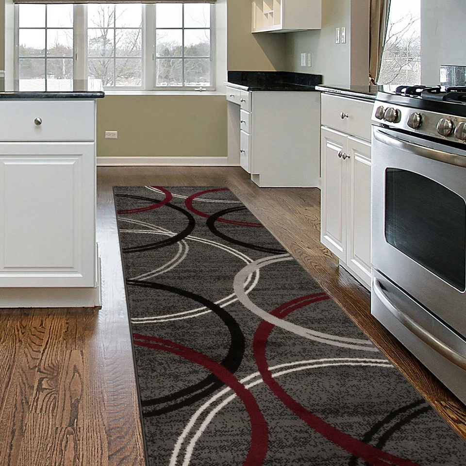 Alfombra Rugshop Moderna Diseño Círculos Abstractos Alfombras para Salón Comedor Alfombra Foto 1 de 2