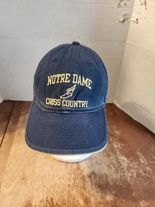 Notre Dame Fighting Irish Cross Country Blue Relaxed Fit Adjustable Cap Dad Hat - Picture 1 of 7