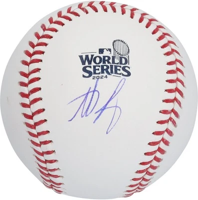Anthony Rizzo New York Yankees Autografiado 2024 MLB Serie Mundial Logo Béisbol Foto 1 de 4