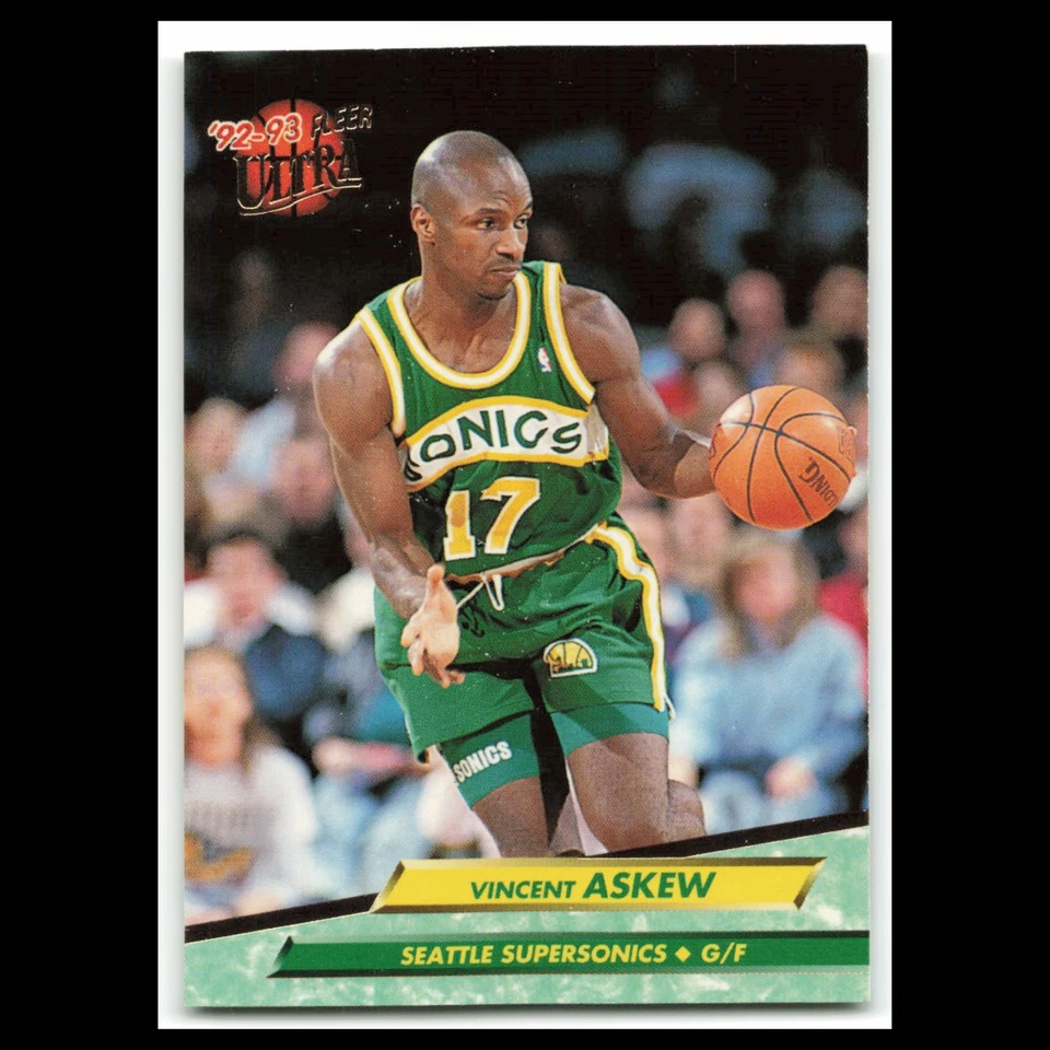 Vincent Askew #360 1992 Fleer Ultra Seattle SuperSonics Basketball Card NBA NM - Image 1 of 3