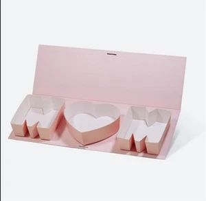 Geoto 6er Pack MOM Brief Geschenkboxen rosa - befüllbar Blumen-/Süßigkeitenaufsteller - Bild 1 von 11
