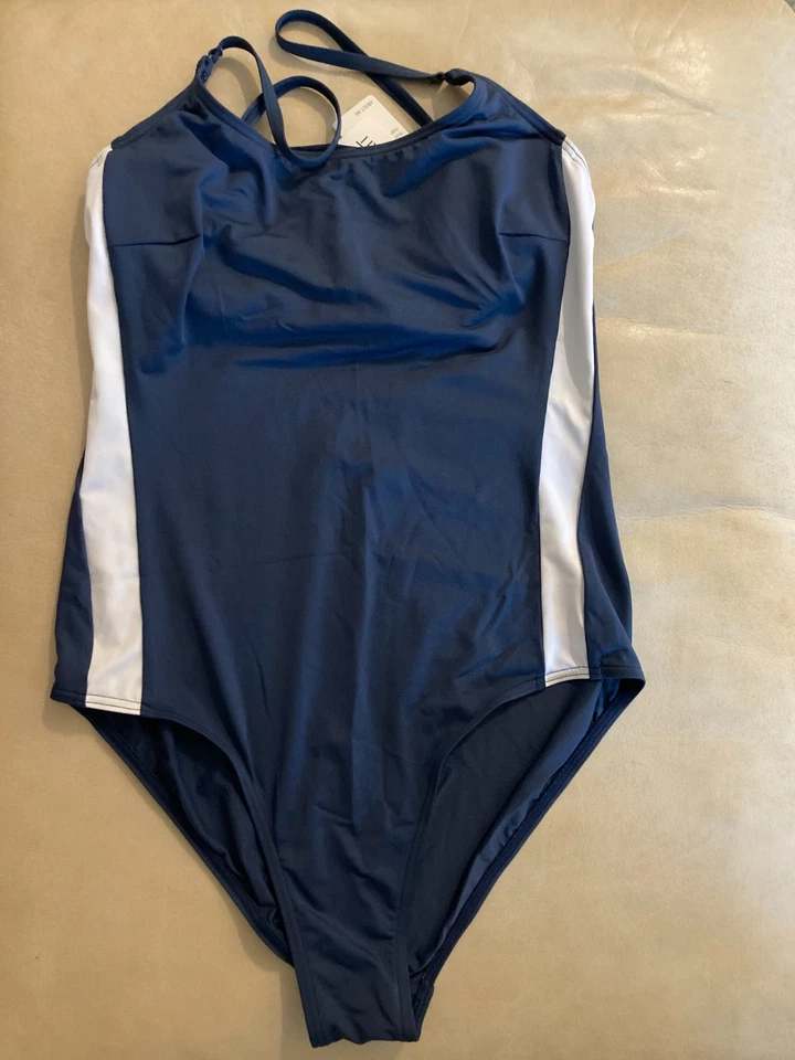 ESPRIT Zeitlos schöner Damen Badeanzug 40/80B Blau m. Weiß Bügel-BH ***NEU*** - Bild 1 von 4